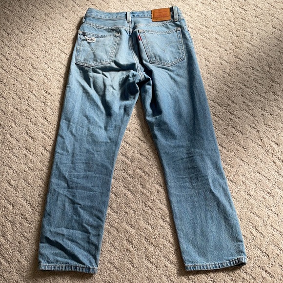 Levi’s Ripped Straight Leg Jeans (501) - Picture 2 of 3